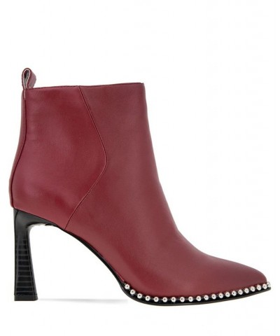 Women's Beya Pointy Toe Bootie Red $60.84 Shoes