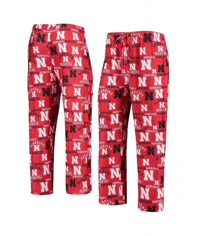 Men's Scarlet Nebraska Huskers Flagship Allover Print Sleep Pants $22.00 Pajama