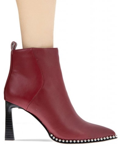 Women's Beya Pointy Toe Bootie Red $60.84 Shoes