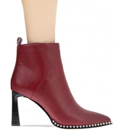 Women's Beya Pointy Toe Bootie Red $60.84 Shoes