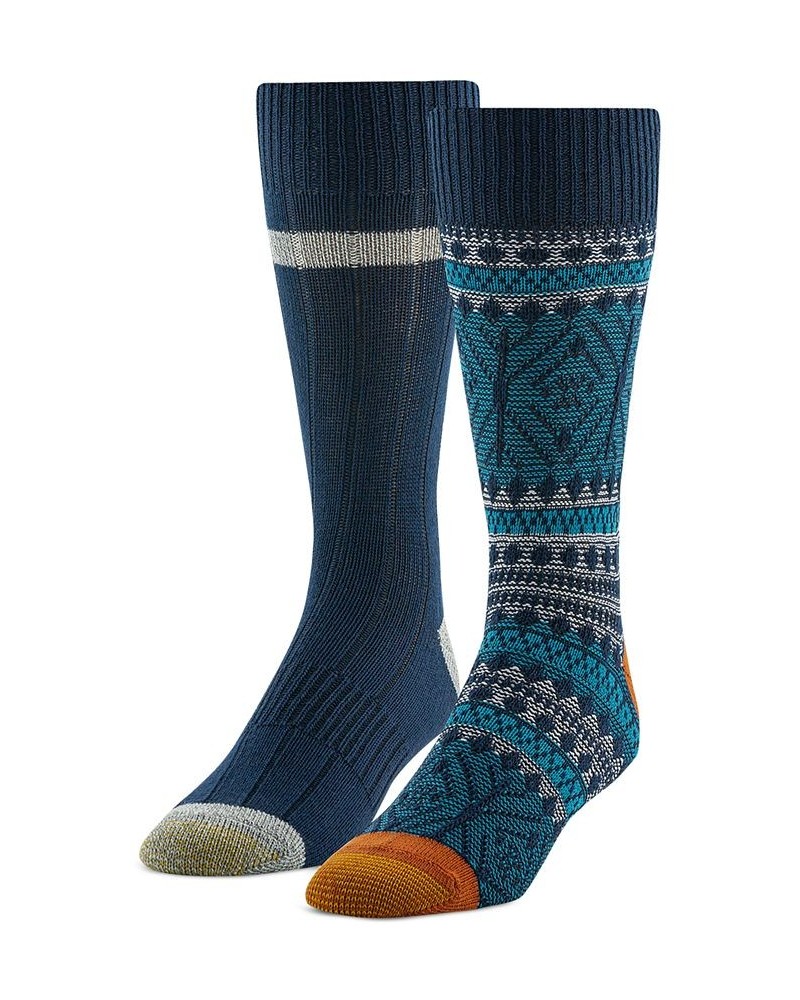 Men's 2-Pk. Fair Isle Texture Crew Socks Multi $11.22 Socks