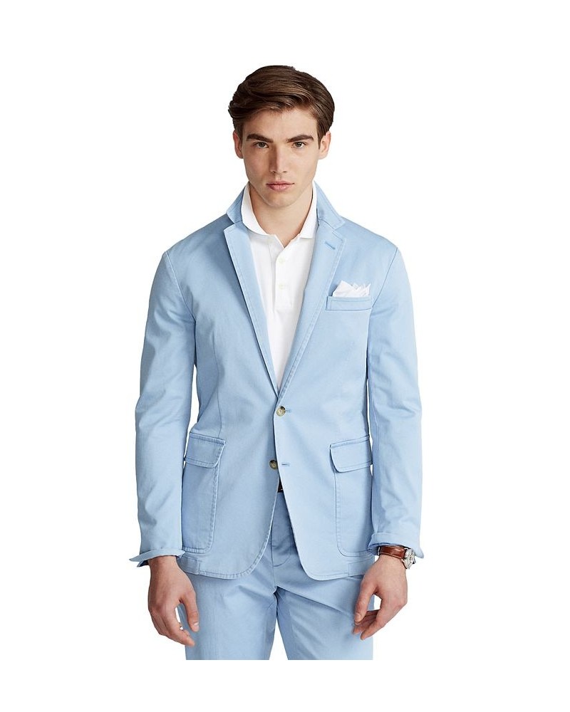 Men's Polo Unconstructed Chino Suit Jacket Blue $95.46 Blazers