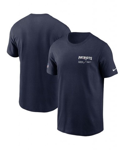 Men's Navy New England Patriots Infograph Lockup Performance T-shirt $25.49 T-Shirts