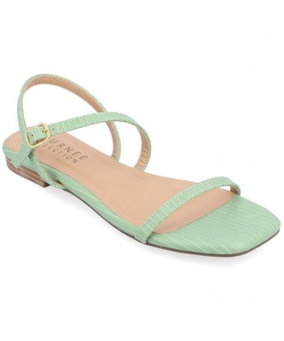 Women's Crishell Flat Sandals Green $36.80 Shoes