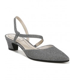 Minimalist Slingback Pumps Silver $46.74 Shoes