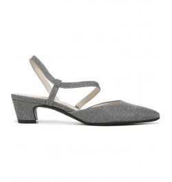 Minimalist Slingback Pumps Silver $46.74 Shoes