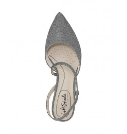 Minimalist Slingback Pumps Silver $46.74 Shoes