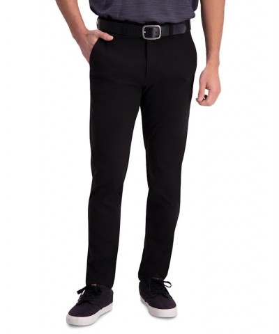 Men's Active Series Slim-Fit Stretch Solid Casual Pants Black $30.24 Pants