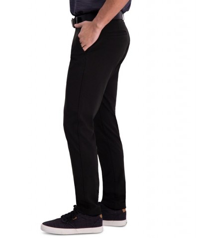 Men's Active Series Slim-Fit Stretch Solid Casual Pants Black $30.24 Pants