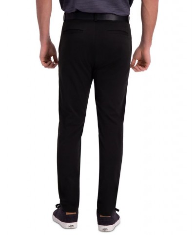 Men's Active Series Slim-Fit Stretch Solid Casual Pants Black $30.24 Pants