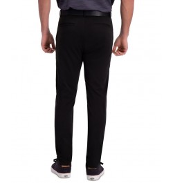 Men's Active Series Slim-Fit Stretch Solid Casual Pants Black $30.24 Pants