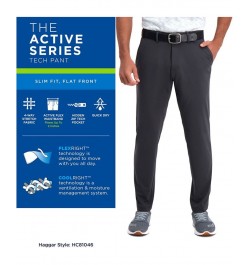 Men's Active Series Slim-Fit Stretch Solid Casual Pants Black $30.24 Pants