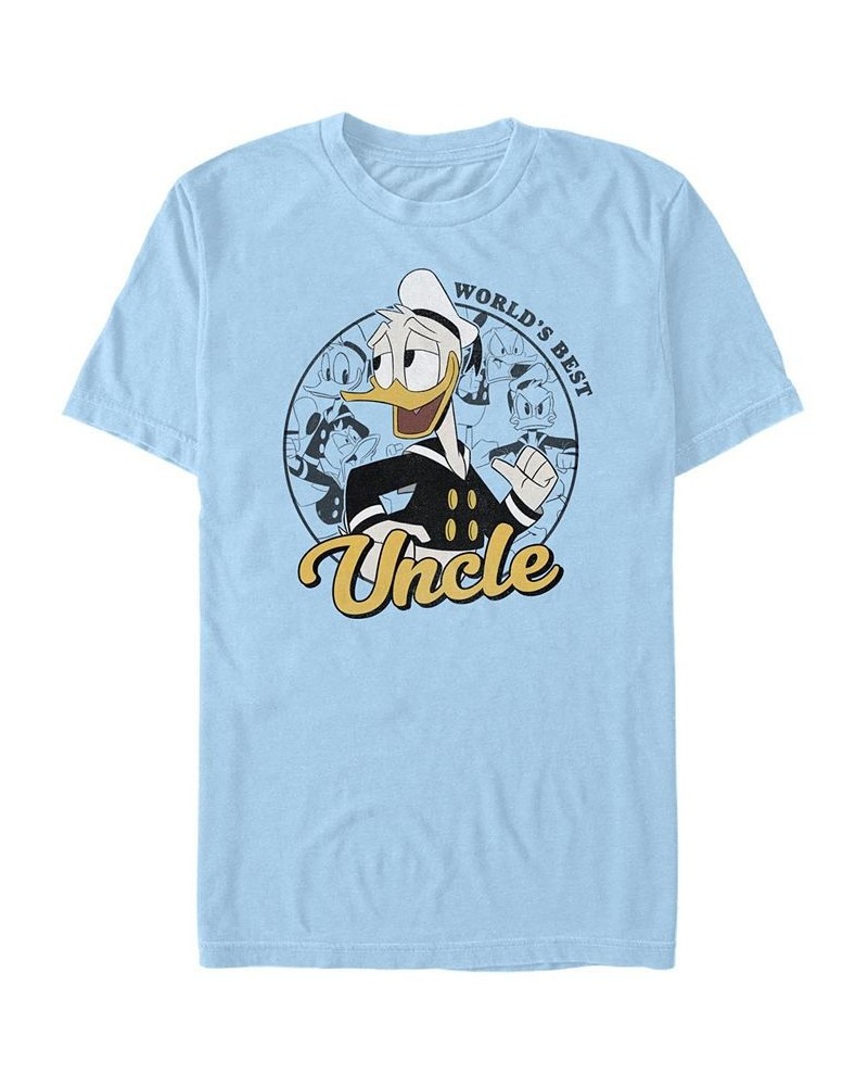 Men's Duck Tales Donald Duck Uncle Short Sleeve T-shirt Blue $20.29 T-Shirts