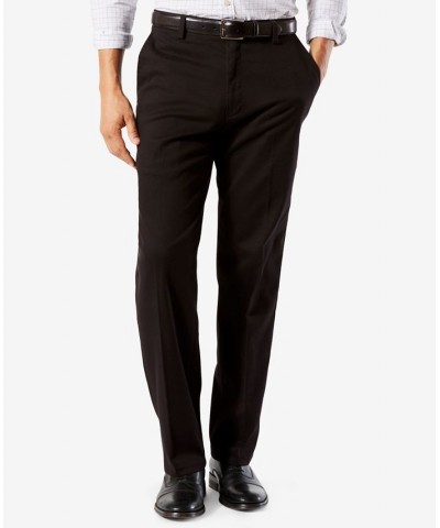 Men's Easy Classic Fit Khaki Stretch Pants Black $20.00 Pants