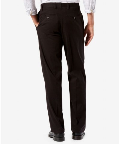 Men's Easy Classic Fit Khaki Stretch Pants Black $20.00 Pants