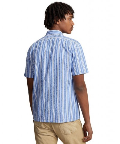 Men's Classic-Fit Seersucker Camp Shirt Multi $64.80 Shirts