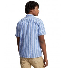 Men's Classic-Fit Seersucker Camp Shirt Multi $64.80 Shirts