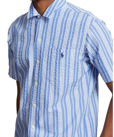 Men's Classic-Fit Seersucker Camp Shirt Multi $64.80 Shirts