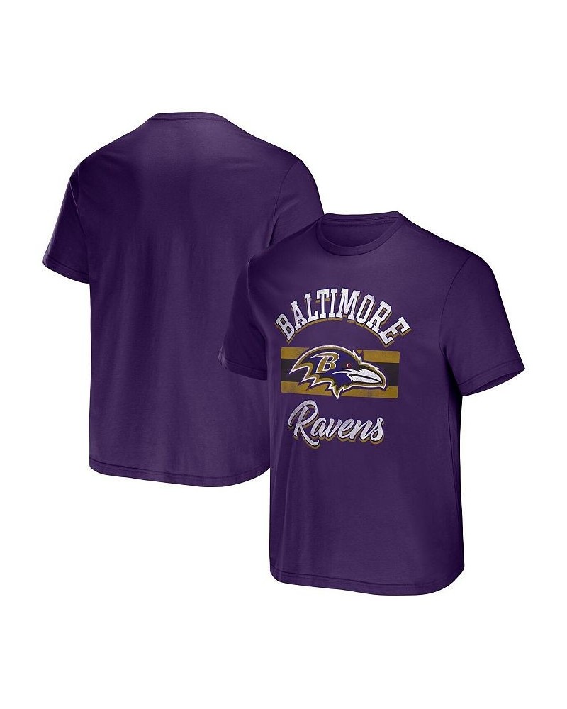 Men's NFL x Darius Rucker Collection by Purple Baltimore Ravens Stripe T-shirt $19.50 T-Shirts