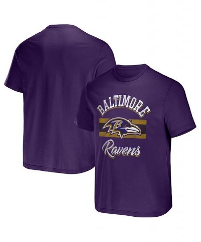 Men's NFL x Darius Rucker Collection by Purple Baltimore Ravens Stripe T-shirt $19.50 T-Shirts