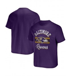 Men's NFL x Darius Rucker Collection by Purple Baltimore Ravens Stripe T-shirt $19.50 T-Shirts