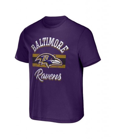 Men's NFL x Darius Rucker Collection by Purple Baltimore Ravens Stripe T-shirt $19.50 T-Shirts