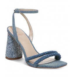 Women's Kia Beaded Strappy Dress Sandals Blue $38.16 Shoes