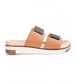 Women's Ashanti Contrast Sandals Tan/Beige $53.99 Shoes