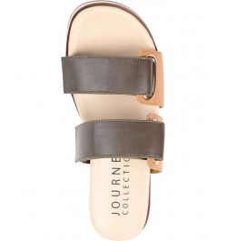 Women's Ashanti Contrast Sandals Tan/Beige $53.99 Shoes