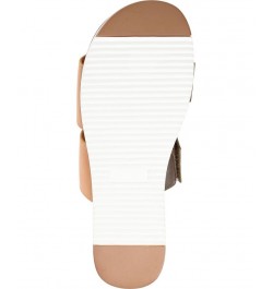 Women's Ashanti Contrast Sandals Tan/Beige $53.99 Shoes