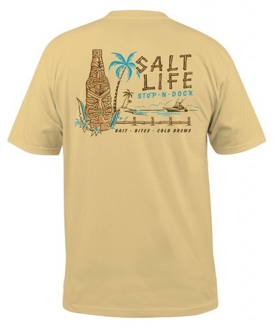 Men's Salt Life Stop N Dock Graphic Print Short-Sleeve T-Shirt Yellow $19.72 T-Shirts