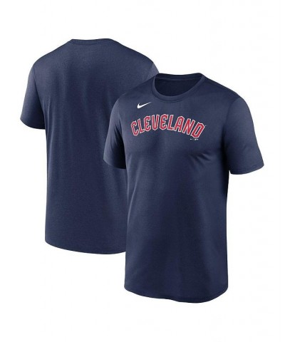 Men's Navy Cleveland Guardians Wordmark Legend Performance Big and Tall T-shirt $21.50 T-Shirts