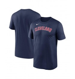 Men's Navy Cleveland Guardians Wordmark Legend Performance Big and Tall T-shirt $21.50 T-Shirts