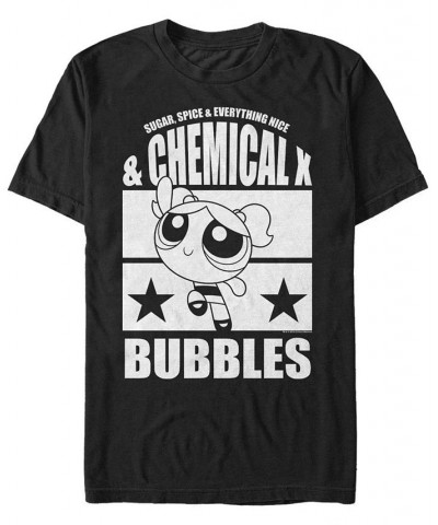 Men's Powerpuff Girls Bubbles Short Sleeve T- shirt Black $16.10 T-Shirts