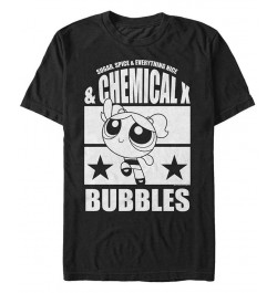 Men's Powerpuff Girls Bubbles Short Sleeve T- shirt Black $16.10 T-Shirts