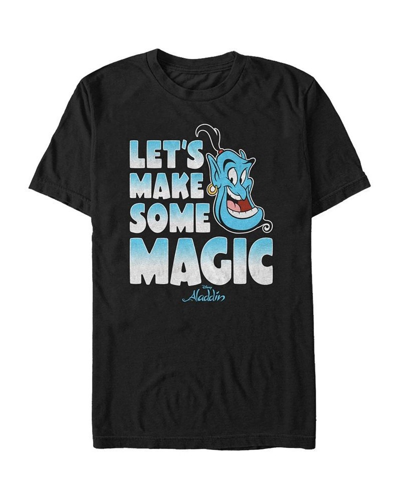 Disney Men's Aladdin Make Some Magic Short Sleeve T-Shirt Black $19.24 T-Shirts