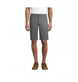 School Uniform Men's Plain Front Blend Chino Shorts Gray $29.97 Shorts