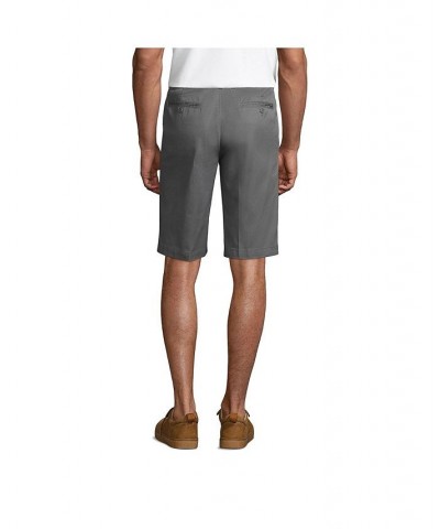 School Uniform Men's Plain Front Blend Chino Shorts Gray $29.97 Shorts