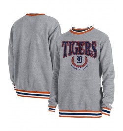 Men's Heather Gray Detroit Tigers Throwback Classic Pullover Sweatshirt $40.50 Sweatshirt