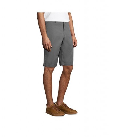 School Uniform Men's Plain Front Blend Chino Shorts Gray $29.97 Shorts