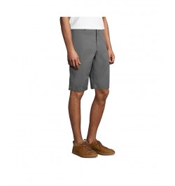 School Uniform Men's Plain Front Blend Chino Shorts Gray $29.97 Shorts