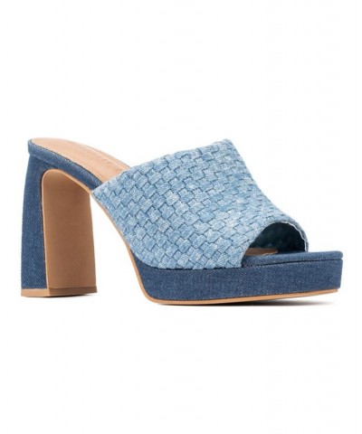 Women's Imana 2 Platform Sandals Blue $47.28 Shoes