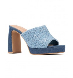 Women's Imana 2 Platform Sandals Blue $47.28 Shoes