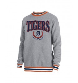 Men's Heather Gray Detroit Tigers Throwback Classic Pullover Sweatshirt $40.50 Sweatshirt