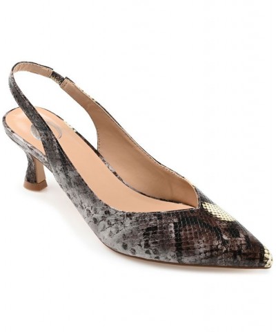 Women's Mikoa Slingback Heels Brown $50.00 Shoes