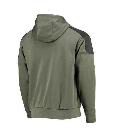 Men's Olive Miami Hurricanes Military-Inspired Appreciation Salute To Service Aeroready Pullover Hoodie $39.77 Sweatshirt