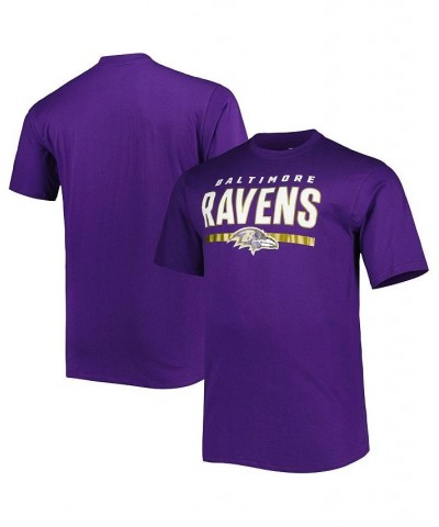 Men's Branded Purple Baltimore Ravens Big and Tall Speed & Agility T-shirt $24.47 T-Shirts