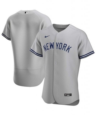 Men's Gray New York Yankees Road Authentic Team Jersey $100.80 Jersey