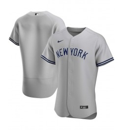 Men's Gray New York Yankees Road Authentic Team Jersey $100.80 Jersey