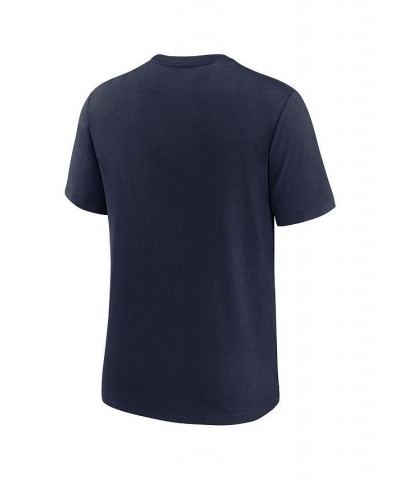 Men's Navy New York Giants Wordmark Logo Tri-Blend T-shirt $20.00 T-Shirts